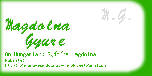 magdolna gyure business card